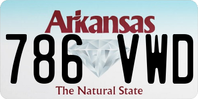 AR license plate 786VWD