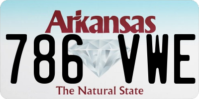 AR license plate 786VWE