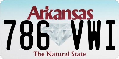 AR license plate 786VWI