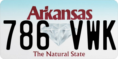 AR license plate 786VWK