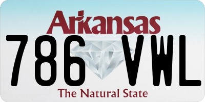AR license plate 786VWL
