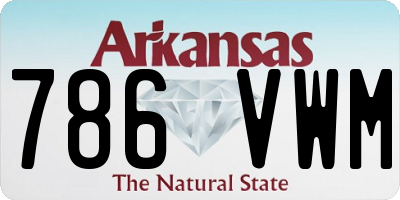 AR license plate 786VWM