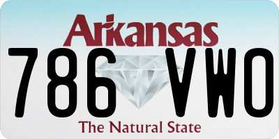 AR license plate 786VWO