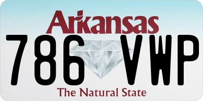 AR license plate 786VWP