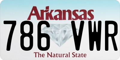 AR license plate 786VWR