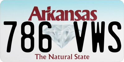 AR license plate 786VWS