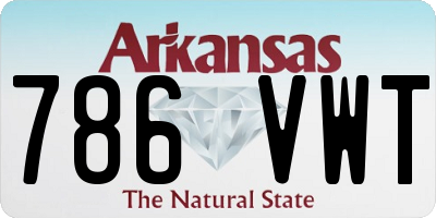 AR license plate 786VWT
