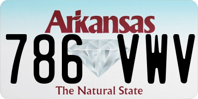 AR license plate 786VWV