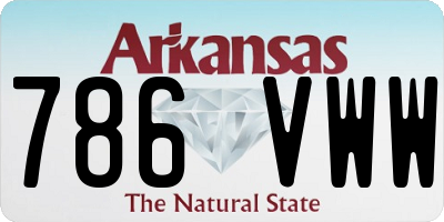 AR license plate 786VWW