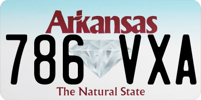 AR license plate 786VXA