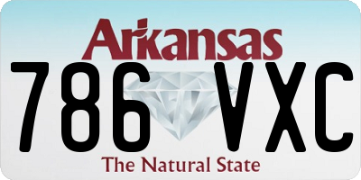 AR license plate 786VXC