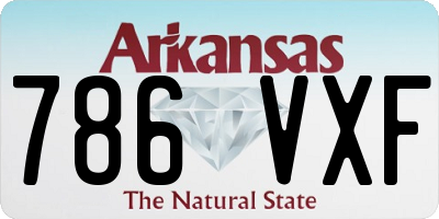 AR license plate 786VXF