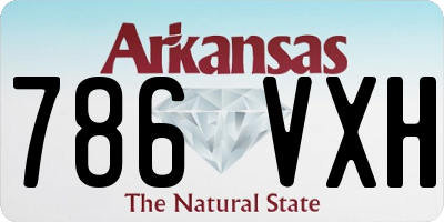AR license plate 786VXH
