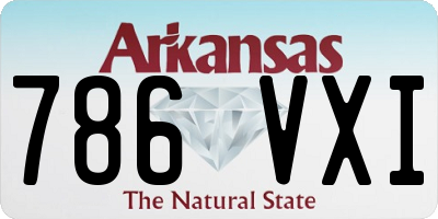 AR license plate 786VXI