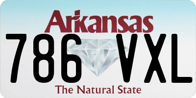 AR license plate 786VXL