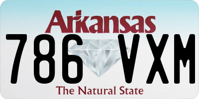 AR license plate 786VXM