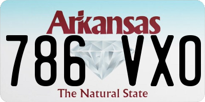 AR license plate 786VXO