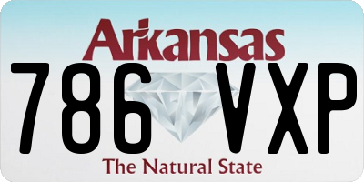 AR license plate 786VXP