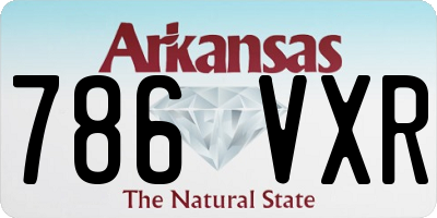 AR license plate 786VXR