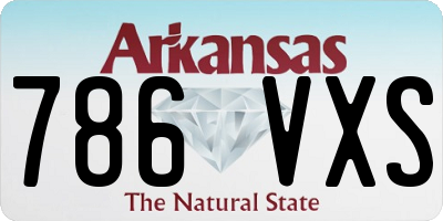 AR license plate 786VXS