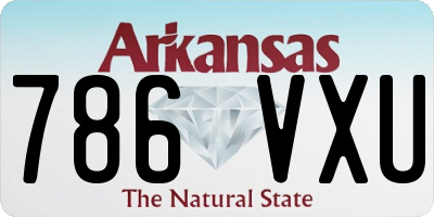 AR license plate 786VXU