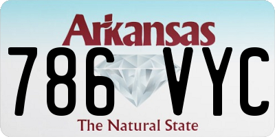 AR license plate 786VYC