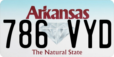 AR license plate 786VYD