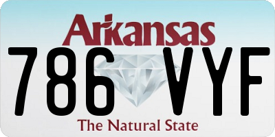 AR license plate 786VYF