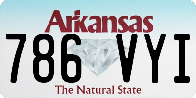 AR license plate 786VYI