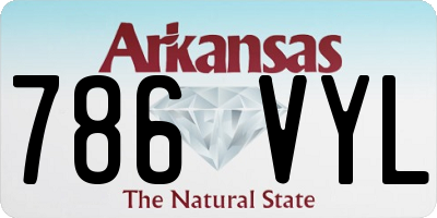 AR license plate 786VYL
