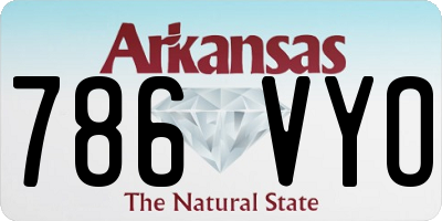 AR license plate 786VYO