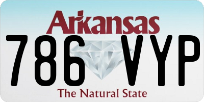 AR license plate 786VYP
