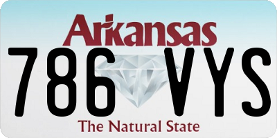 AR license plate 786VYS