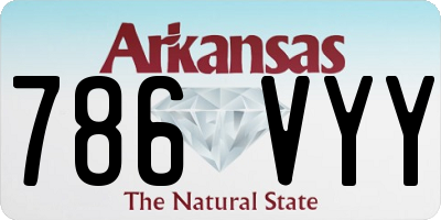 AR license plate 786VYY