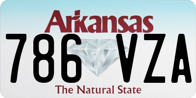 AR license plate 786VZA