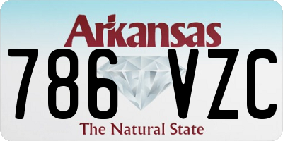 AR license plate 786VZC