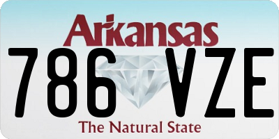 AR license plate 786VZE