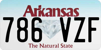 AR license plate 786VZF