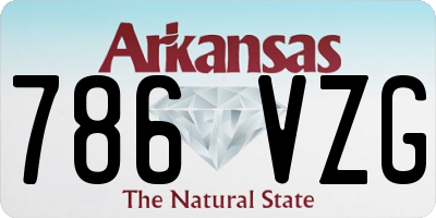 AR license plate 786VZG