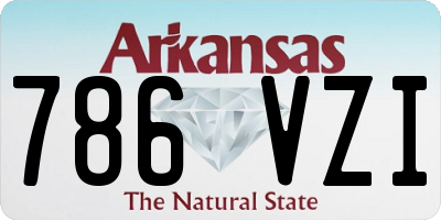 AR license plate 786VZI