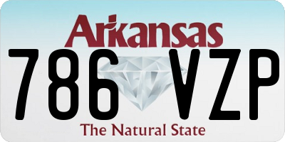 AR license plate 786VZP