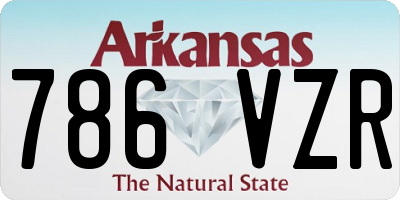 AR license plate 786VZR