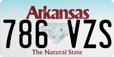AR license plate 786VZS