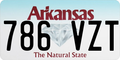 AR license plate 786VZT