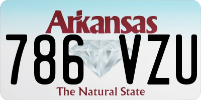 AR license plate 786VZU