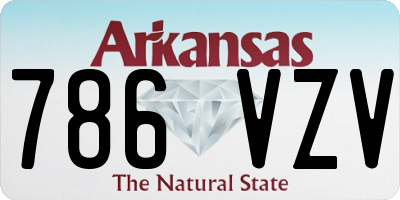 AR license plate 786VZV