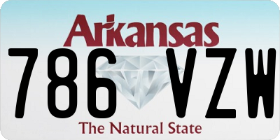 AR license plate 786VZW