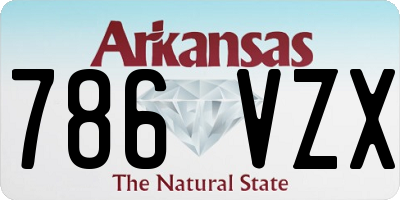 AR license plate 786VZX