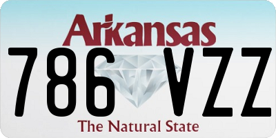 AR license plate 786VZZ