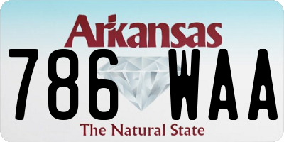 AR license plate 786WAA
